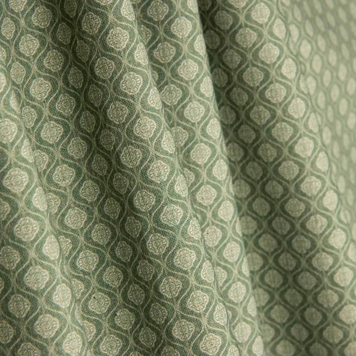 Popeline Green Retro Oval - Ribes y Casals