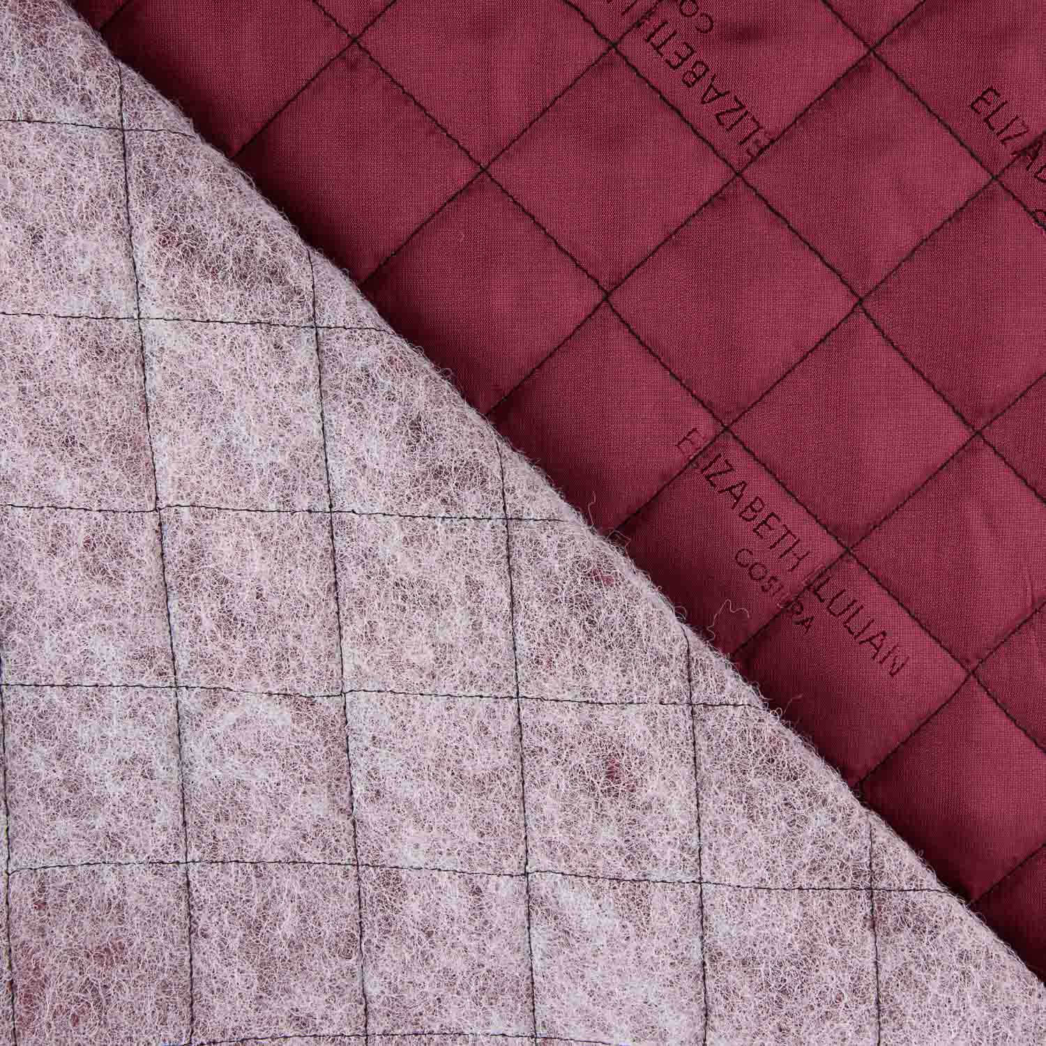 Doublure en rayonne matelassée grenat - Ribes y Casals