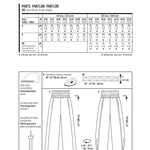 Patron de Couture Burda 7400 Pantalons - Ribes y Casals