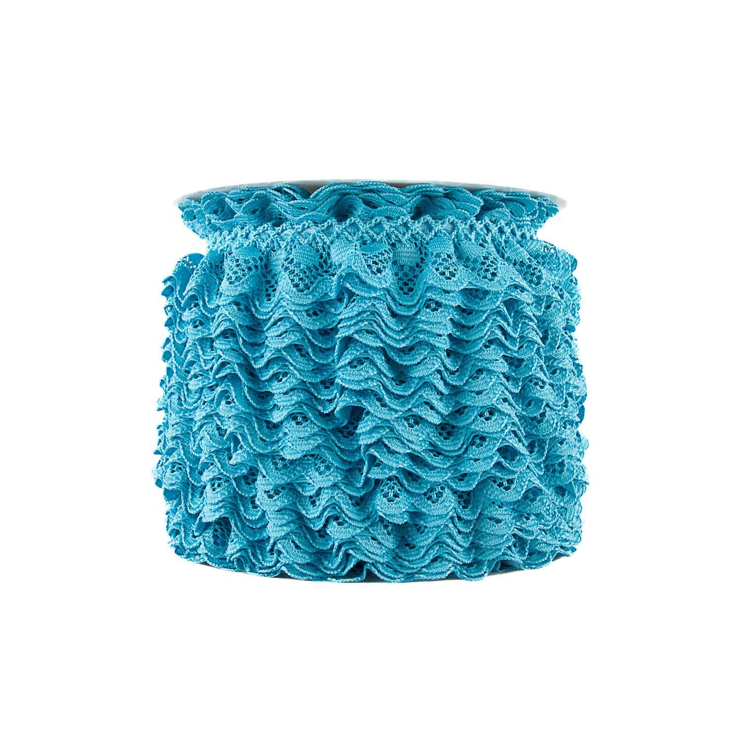 Bande de dentelle bleu turquoise 22 mm - Ribes y Casals
