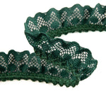 Bande de dentelle verte bouteille 22 mm - Ribes y Casals