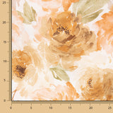 Toile florale aquarelle pêche - Ribes y Casals