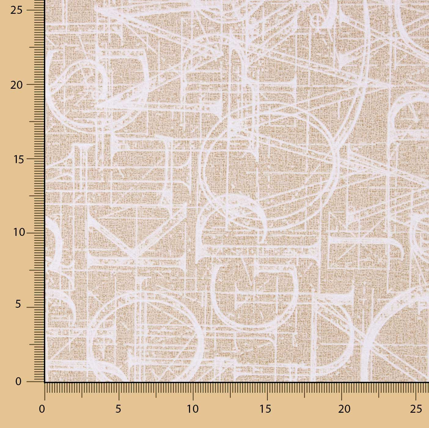 Loneta Geométrica Abstracta Beige - Ribes y Casals
