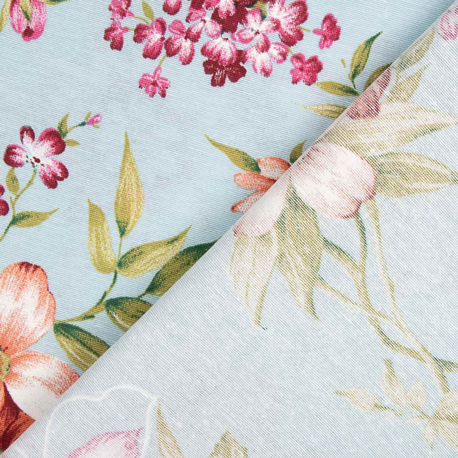 Loneta Floral Romántica Azul Claro - Ribes y Casals