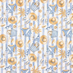 Toile d'été à rayures bleues - Ribes y Casals