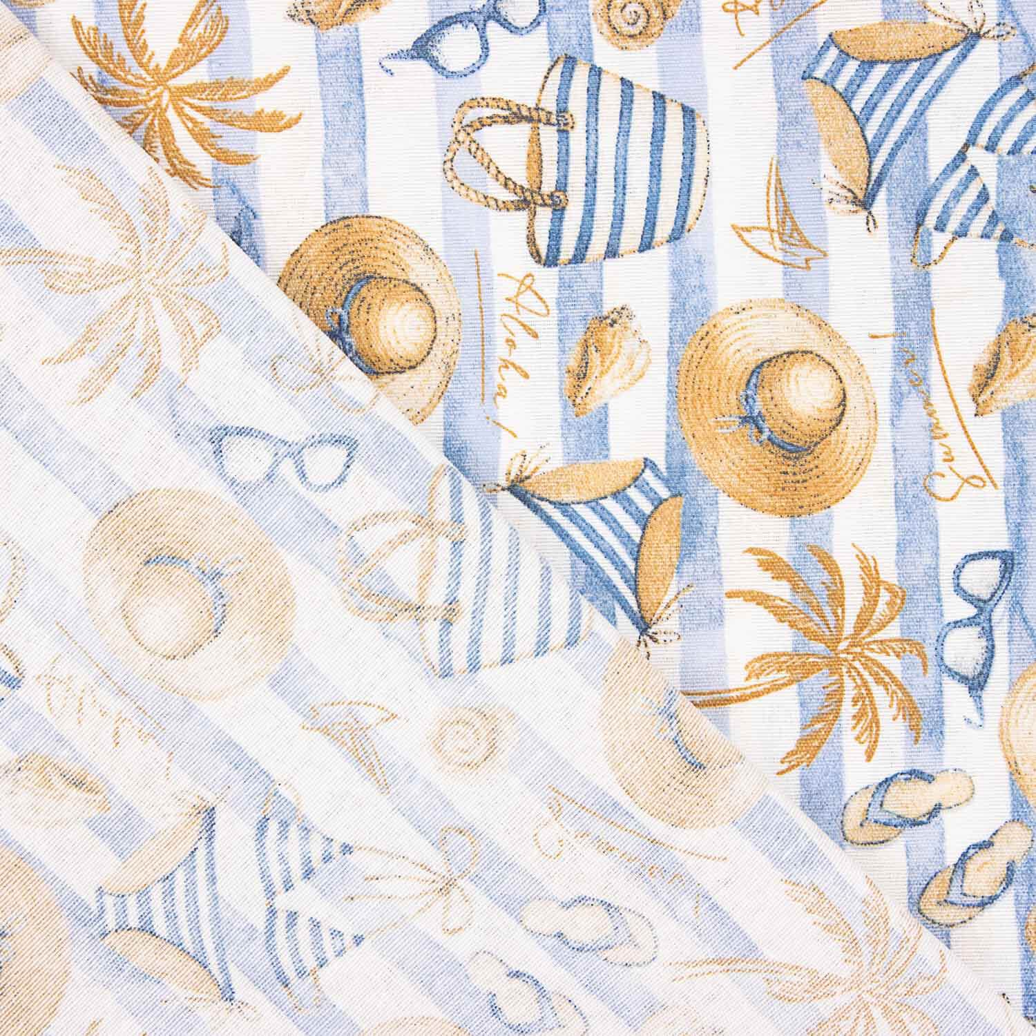 Toile d'été à rayures bleues - Ribes y Casals