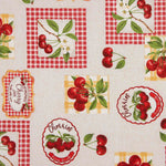 Toile à motifs cerises vichy - Ribes y Casals