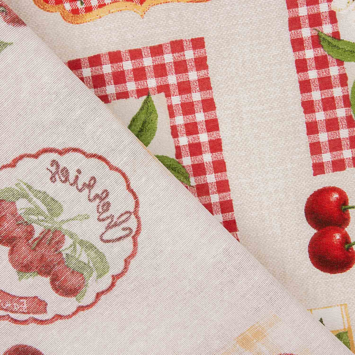 Toile à motifs cerises vichy - Ribes y Casals