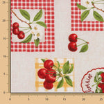 Toile à motifs cerises vichy - Ribes y Casals