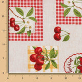 Toile à motifs cerises vichy - Ribes y Casals