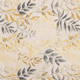 Toile « Feuilles » moutarde et grise - Ribes y Casals