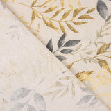 Toile « Feuilles » moutarde et grise - Ribes y Casals