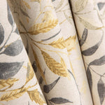Toile « Feuilles » moutarde et grise - Ribes y Casals