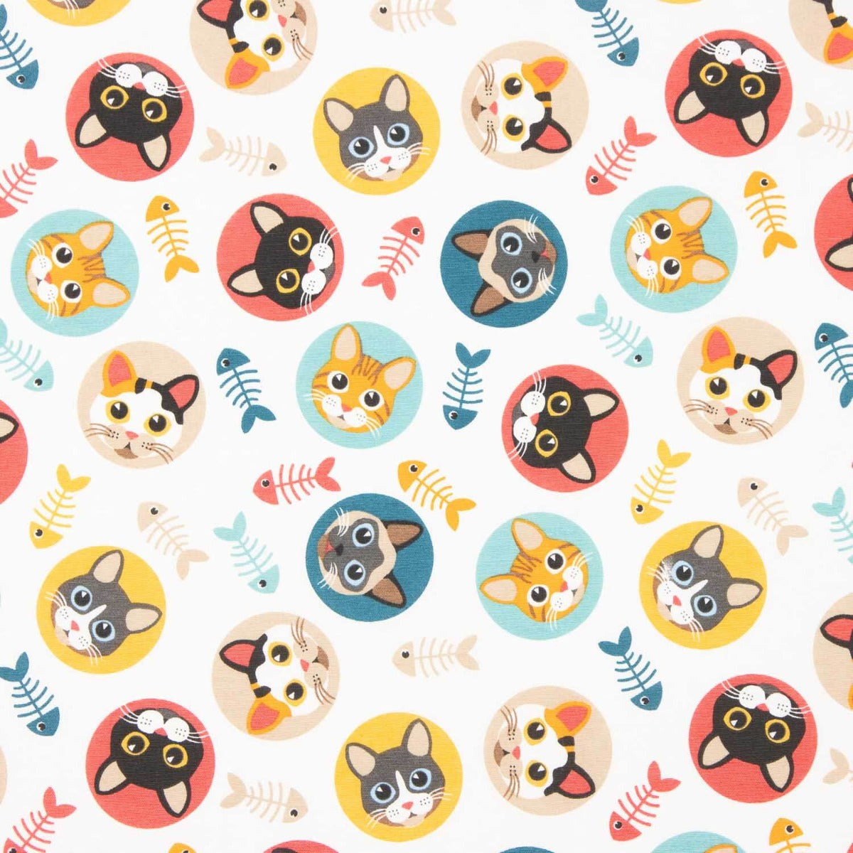 Toile imprimée fête féline - Ribes y Casals