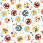 Toile imprimée fête féline - Ribes y Casals