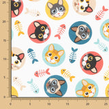 Toile imprimée fête féline - Ribes y Casals