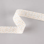 Biais en coton biologique Girafes bleu corail 30 mm - Ribes y Casals