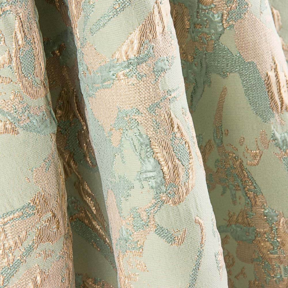 Brocart Lurex Floral Vert D&#39;eau - Ribes y Casals