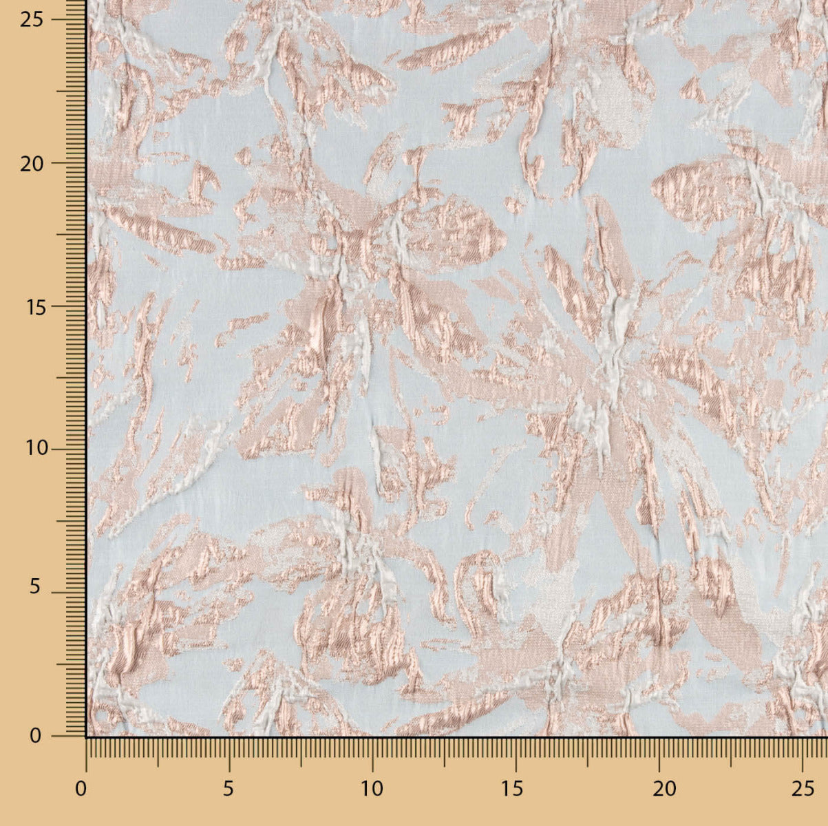 Brocart Lurex Floral Saumon - Ribes y Casals