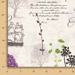 Loneta Floral Vintage Morado - Ribes y Casals