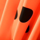 Popeline Noire Pois Spandex 30 Mm Tangerine - Ribes y Casals