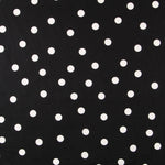 Spandex Poplin Pois Blanc 30mm Noir - Ribes y Casals