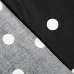 Spandex Poplin Pois Blanc 30mm Noir - Ribes y Casals