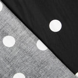 Spandex Poplin Pois Blanc 30mm Noir - Ribes y Casals