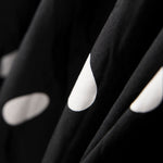 Spandex Poplin Pois Blanc 30mm Noir - Ribes y Casals