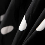 Spandex Poplin Pois Blanc 30mm Noir - Ribes y Casals