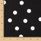 Spandex Poplin Pois Blanc 30mm Noir - Ribes y Casals