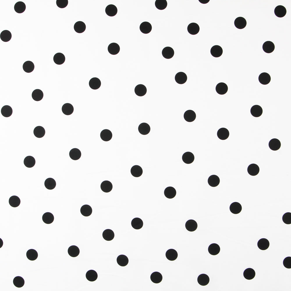Spandex Poplin Pois Noir 30mm Blanc - Ribes y Casals