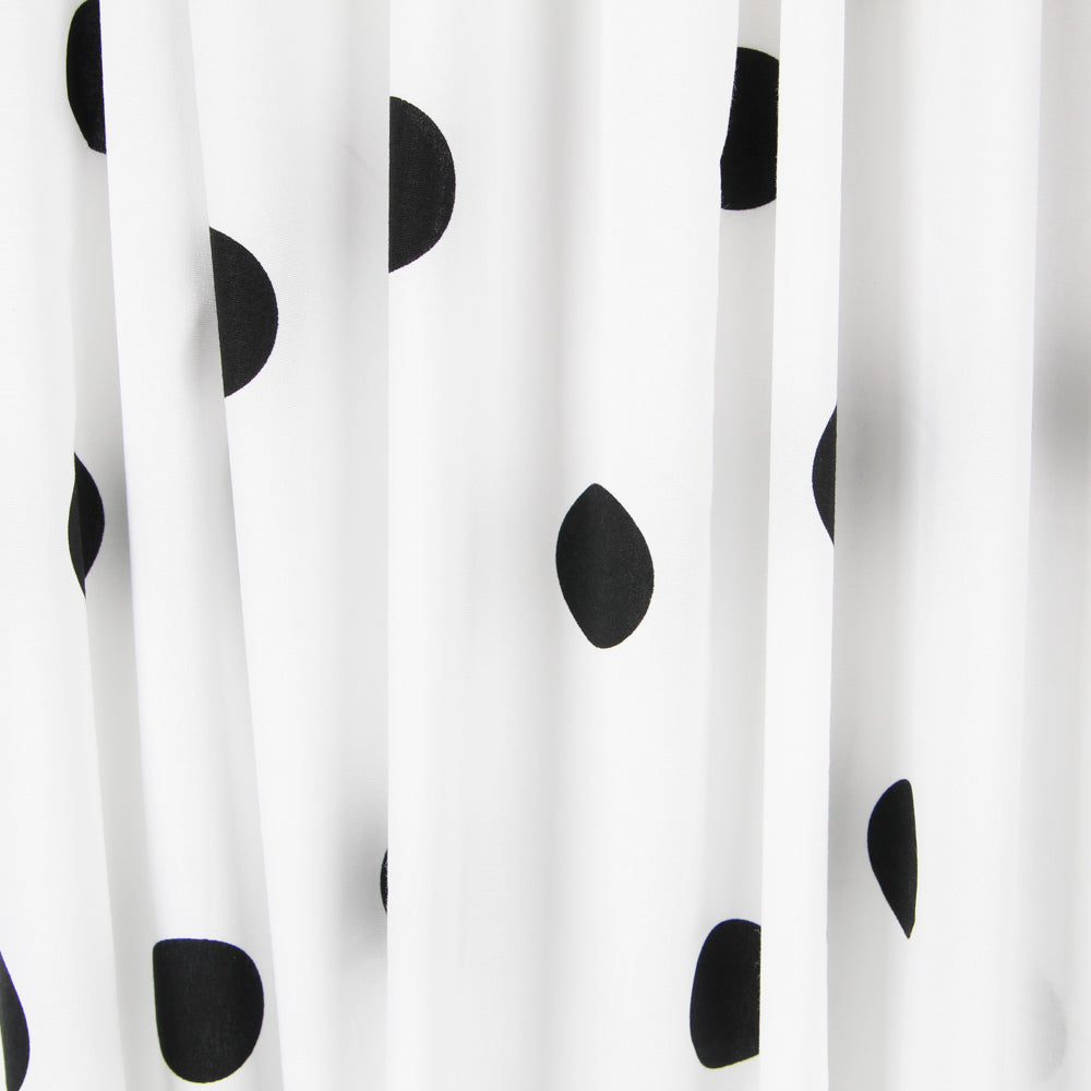 Spandex Poplin Pois Noir 30mm Blanc - Ribes y Casals