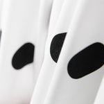 Spandex Poplin Pois Noir 30mm Blanc - Ribes y Casals