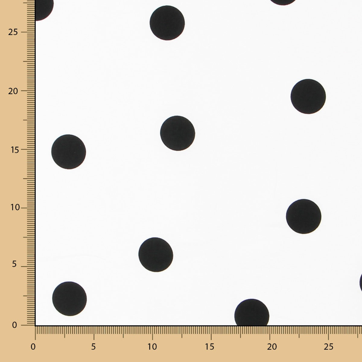 Spandex Poplin Pois Noir 30mm Blanc - Ribes y Casals