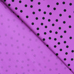 Popeline Spandex Pois Noir 7mm Mauve - Ribes y Casals