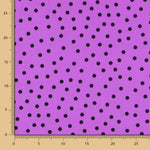 Popeline Spandex Pois Noir 7mm Mauve - Ribes y Casals