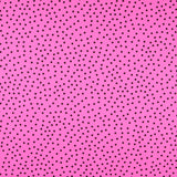 Popeline Spandex Noire Pois 7mm Fuchsia - Ribes y Casals