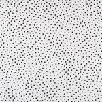 Popeline Spandex Pois Noir 7mm Blanc - Ribes y Casals