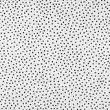 Popeline Spandex Pois Noir 7mm Blanc - Ribes y Casals