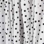 Popeline Spandex Pois Noir 7mm Blanc - Ribes y Casals