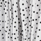 Popeline Spandex Pois Noir 7mm Blanc - Ribes y Casals