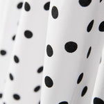 Popeline Spandex Pois Noir 7mm Blanc - Ribes y Casals