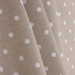 Toile imprimée à pois blancs sur fond beige - Ribes y Casals