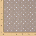 Toile imprimée à pois blancs sur fond beige - Ribes y Casals