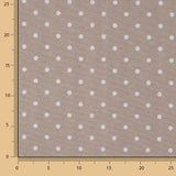 Toile imprimée à pois blancs sur fond beige - Ribes y Casals