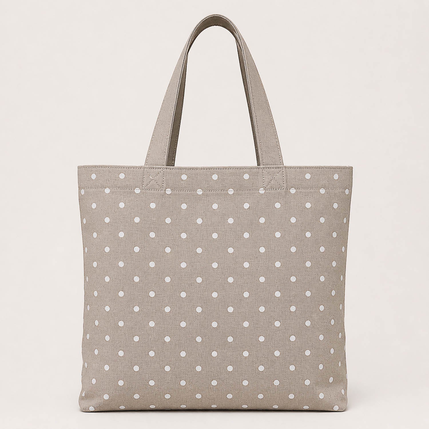 Toile imprimée à pois blancs sur fond beige - Ribes y Casals