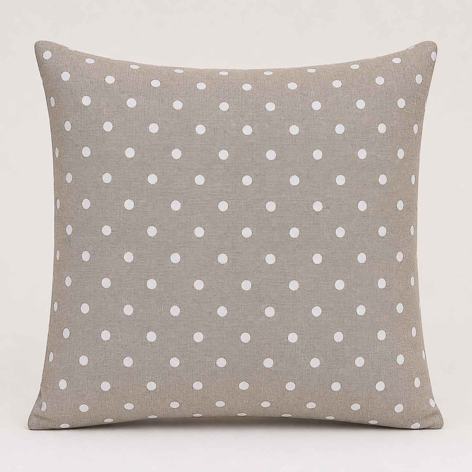 Toile imprimée à pois blancs sur fond beige - Ribes y Casals