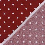 Toile imprimée à pois blancs sur fond grenat - Ribes y Casals