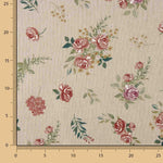 Toile imprimée floral romantique sur fond beige - Ribes y Casals